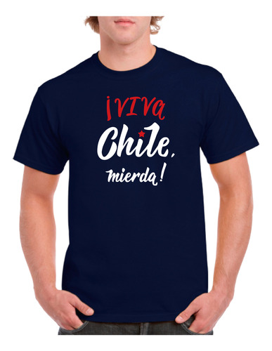 Polera Hombre Estampado Viva Chile!