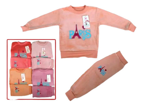 Conjunto De Niña Diseño París / Equipo Deportivo Abrigado !!