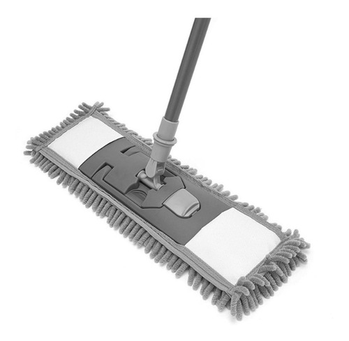 Imagen 5 de 9 de Mopa Lampazo Trapeador Plana Microfibra Con Cabo Extensible