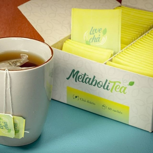 Kit 2x Metabolitea Chá 60 Sachês(total 120 Saches) Leve Chá