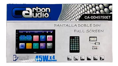 Pantalla 2 Din Carbon Audio Mirror Link, Bt Usb Dd45750et