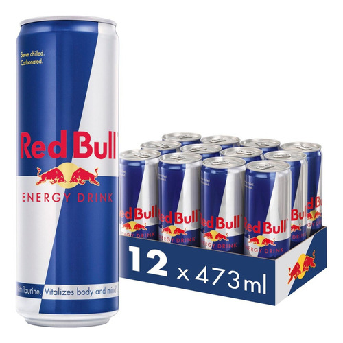 Energético Red Bull Latão 473ml Pack 12 Unid. Imediato