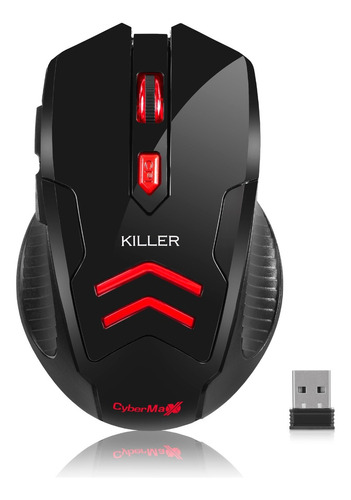 Mouse Inalambrico Gamer Led Cyb Killer 1600dpi 6 Botones