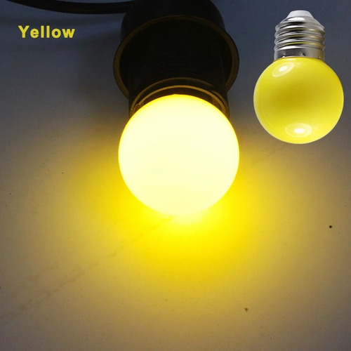 Bombillo Led 1w Pinpon Colores E27 110v Decorativo Eventos