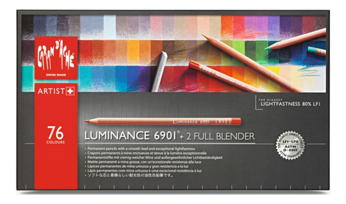 Lápis De Cor Caran D'ache Luminance Com 76 Cores