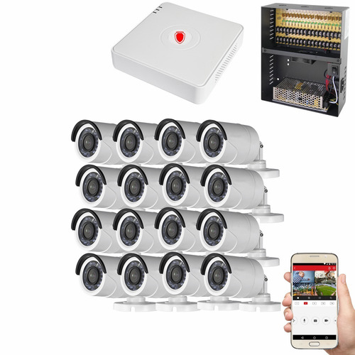 Kit Cctv Circuito Cerrado 16 Camaras Vigilancia Hd Epcom Wb