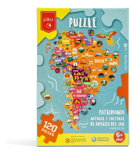Puzzle América Del Sur Para Niños - Pika - 