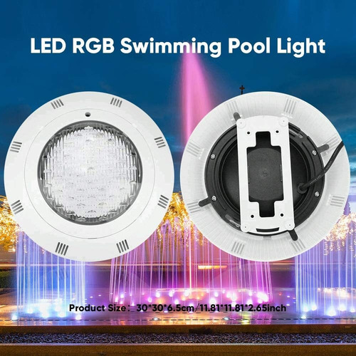 Lámpara De Piscina Led Luz Subacuática Ip68 A Prueba Rgb