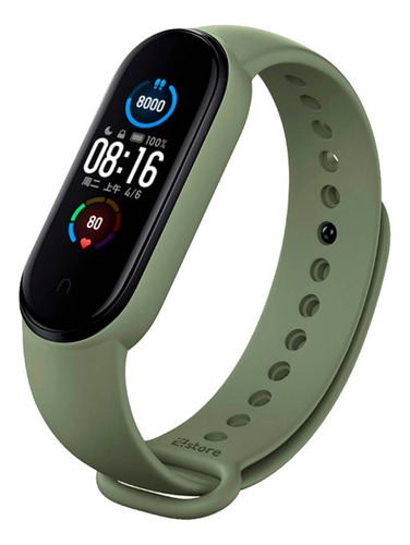 Correa Compatible Con Xiaomi Mi Band 3 Y 4 Verde Militar