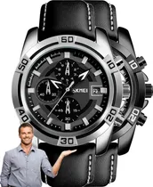 Comprar Reloj Skmei Moda 9156 Cronógrafo Cuero Resiste Agua Original