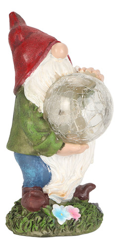 Estatua De Gnomos Solares Para Exteriores Pintada A Mano Que