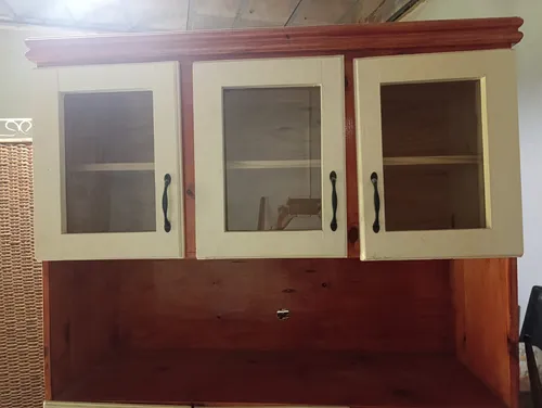 comprar Modular Comedor Vajillero 6 Puertas 3 Cajones  Pino Pintado Blanco