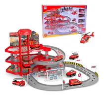 Comprar Pista De Autos Parking Bomberos 55 Pcs + 4 Autitos - El Rey