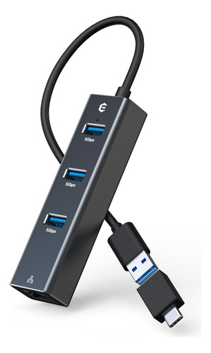 Adaptador Ethernet, Adaptador Oditton De 4 Puertos Usb A Eth