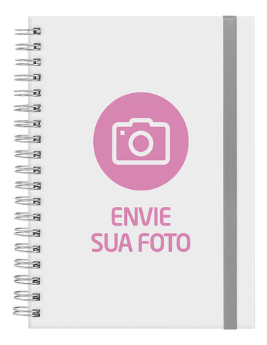 Caderno Plus Feminino Personalizado Sua Foto 18x24,5 Cm