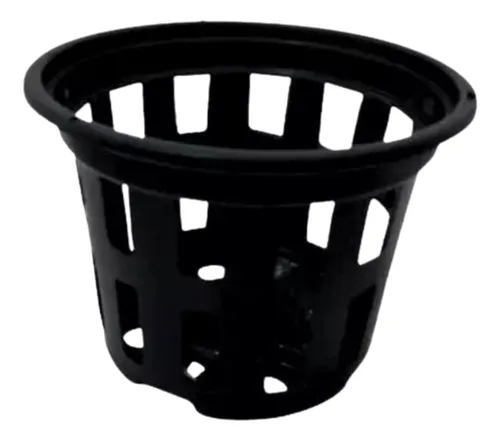 comprar Kit Com 10 Unid. Vaso Cestinha Orquídeas Vandas Vazado Preto