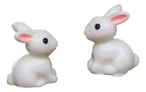 Decoración Artesanal De Resina Con Diseño De Conejo, 5 Unida