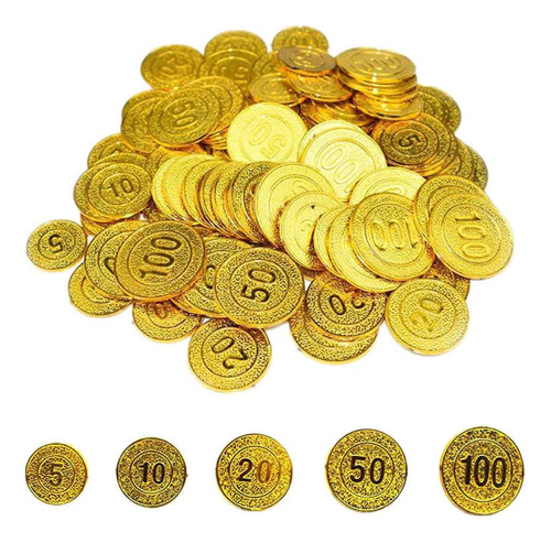 100 Unids Fichas De Poker 5 10 20 50100 Monedas Piratas De