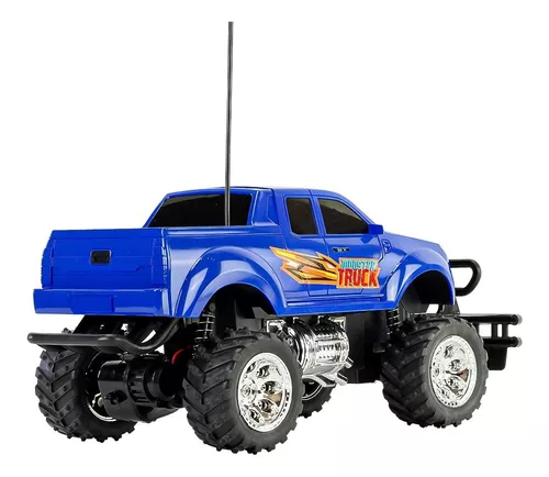 Carrinho De Controle Remoto Pickup Monster Truck - Azul - Polibrinq - Real  Brinquedos