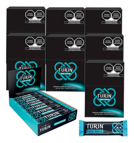 Chocolate Amargo 36pz De 16g C/u Sin Azúcar 55% Cacao