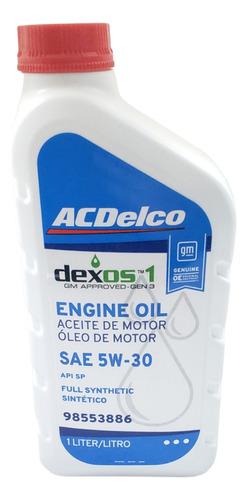 Oleo Motor 5w30 Sn Acdelco Sintetico Gm Agile 2012 A 2014