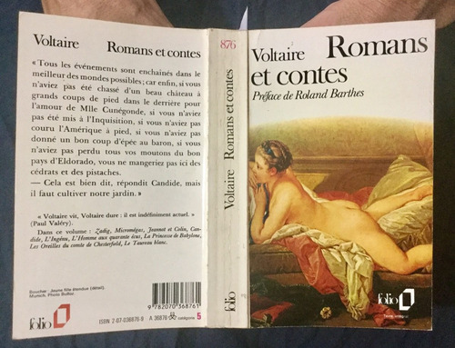 Voltaire. Romans Et Contes Préface Roland Barthes