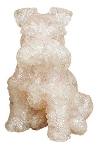 Sentado Schnauzer Estatuilla Cachorro Estatua Ornamento Para