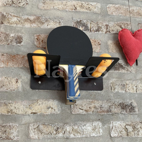 Soporte Pared Paleta Y Pelota De Ping Pong Diseño Nayres :)