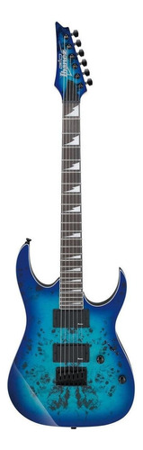 Guitarra eléctrica Ibanez RG GIO GRGR221PA de okoume aqua burst barniz con diapasón de amaranto