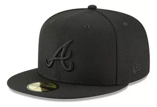 Gorra New Era Atlanta Braves Black On Black 59fifty Cerrada