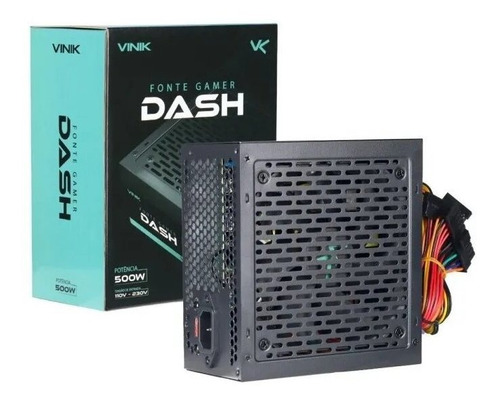 Fonte Gamer Vinik Dash 500w Preto Vfg500wp 110V/220V