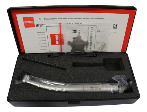 Pieza De Mano Dental Alta Velocidad Push Button Being Color Plateado