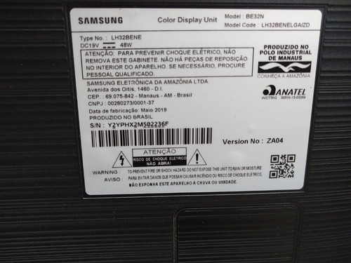 Imagem 2 de 2 de Smart Tv Samsung Lh32benelga/zd Led Hd 32 C/ Tela Quebrada.