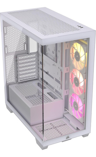 Gabinete Corsair Icue Link 3500x Rgb Midi-tower 3vent Blanco