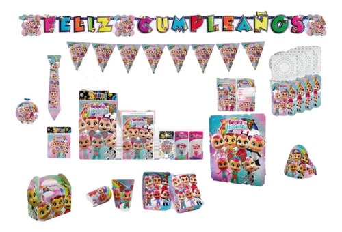 Kit Decoración Piñata Fiesta Infantil Bebes Llorones