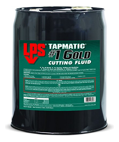 40340 Tapmatic #1 Gold Cutting Fluid, 5 Gal, Gold