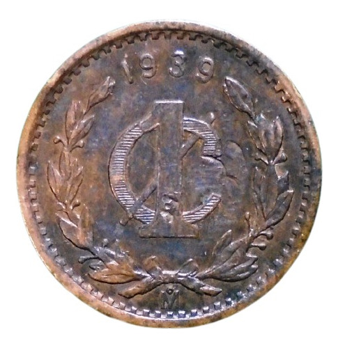 México 1 Centavo Monograma 1939 I2r#2