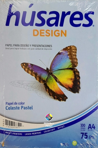 Resma Husares Color A4 75g 100 Hojas Design Colores Pastel
