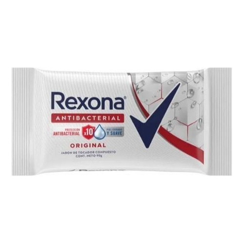 Jabon En Barra Rexona Antibacterial Original 90gr Pack 12un