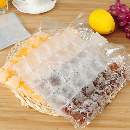 Bolsa Desechable Para Hacer Hielo Con Soporte Para Cubitos D