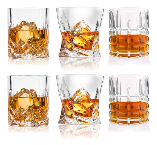 U Chef Juego De 6 Vasos De Whisky De Cristal (11 Onzas)