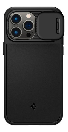 Funda Para iPhone 14 Pro Max Spigen Optik Armor Cubre Camara Color Negro