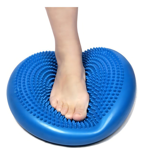 Disco de equilibrio Point Mix con bomba de cojín inflable para yoga y pilates color azul