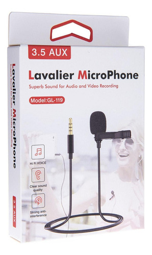 Microfono Lavalier Tipo Solapa Gl-119