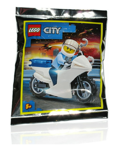 Minifigura Lego City: Policía - Oficial De Policía En Motoci