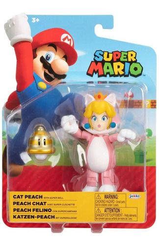 Muñeco Super Mario Bros - Cat Peach 10cm Original
