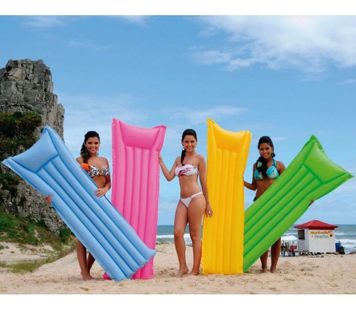 4 Boias Inflável Colchão Piscina Summer Cores Sortidas