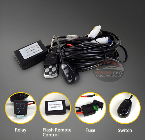 Kit De Cables+relay+control Para Neblineros/ Barras