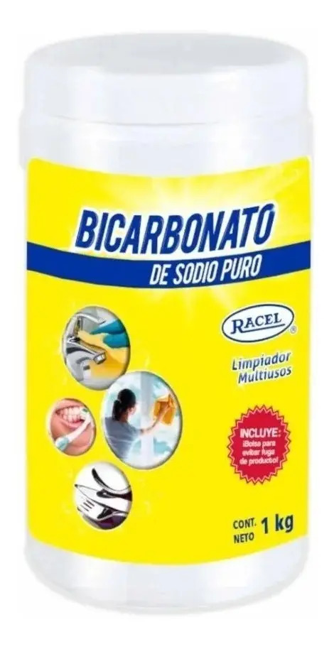 Bicarbonato De Sodio Puro Multiusos Racel Bote De 1 Kg