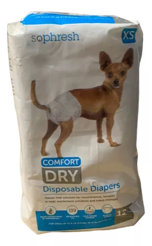Sophresh Dry Comfort Pañal Desechable para Perro Macho, X-Chico/Chico
